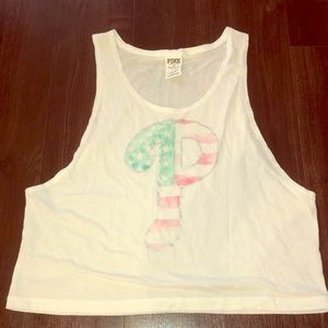 Victoria’s Secret PINK American flag Phillies tank